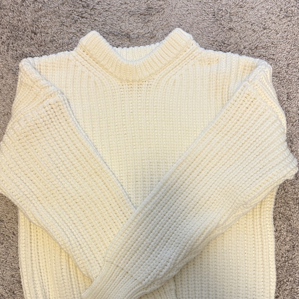 Varley Cream Ribbed Knit Sweater - Picture 3 of 4